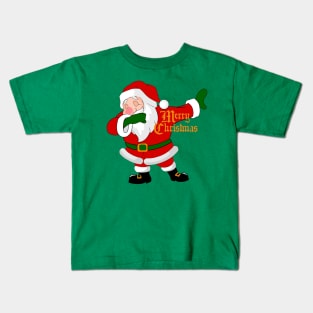 dabbing santa claus funny christmas Kids T-Shirt